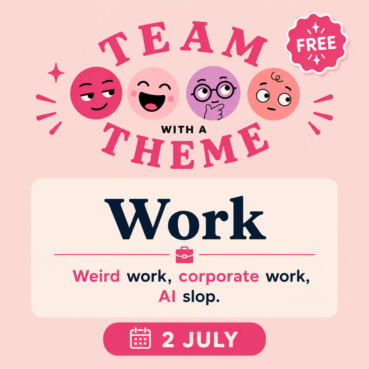 Team with a Theme Corporate poster tile