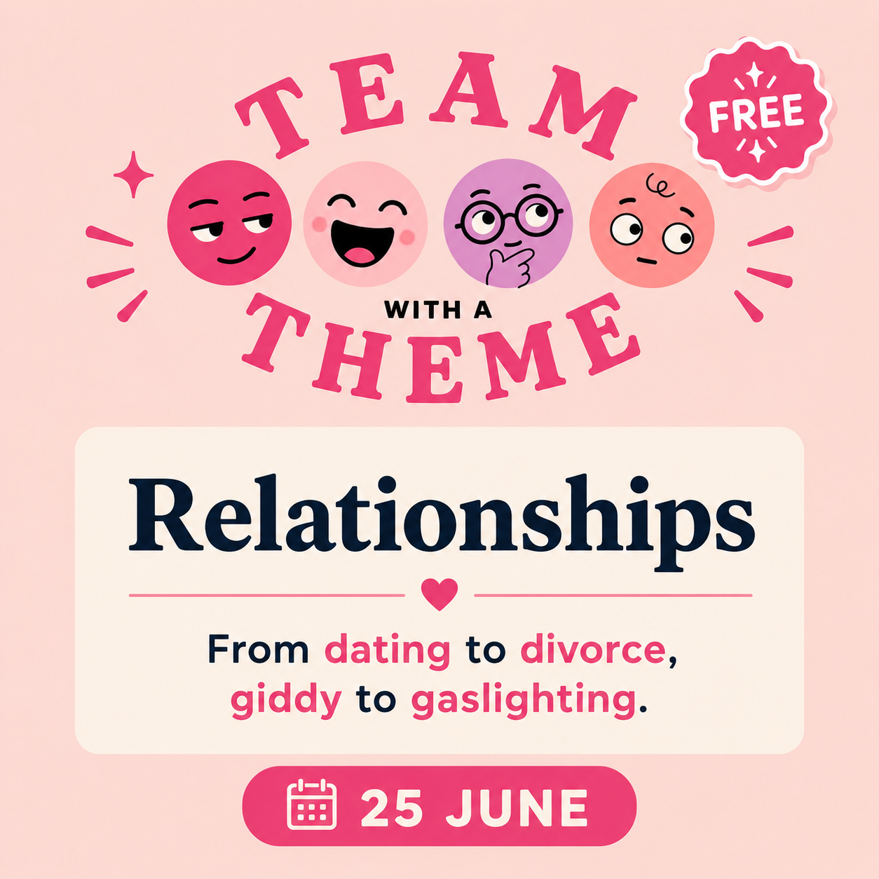 Team with a Theme Relationships poster tile